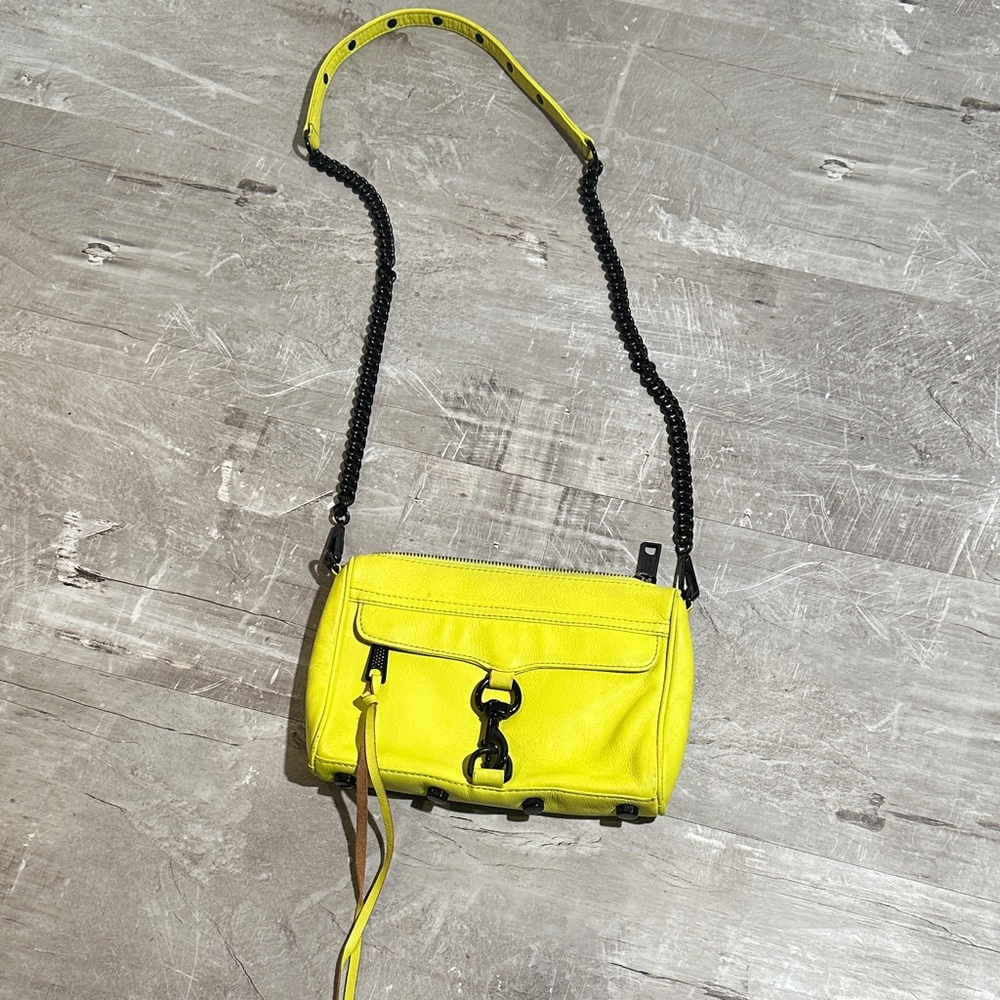 Rebecca Minkoff Electric Yellow Bag with Black Accents